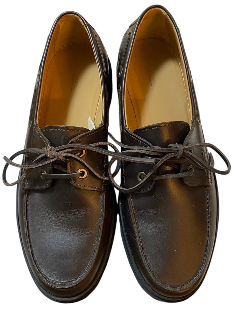 美品　箱付き　APC アーペーセー　デッキ　モカシン　シューズ　レザー　ブラウン