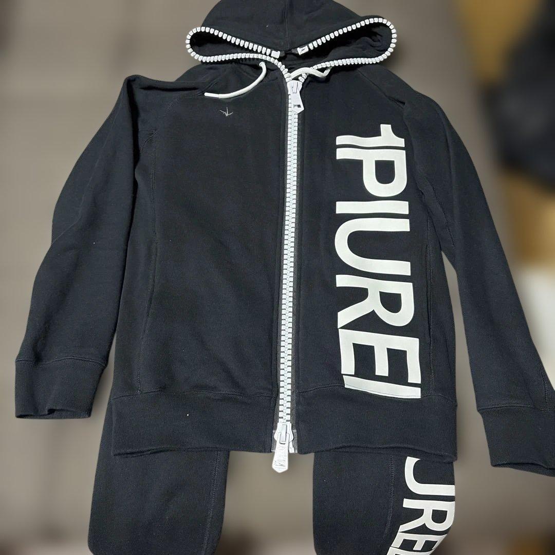 1PIU1UGUAALE3 セットアップ　パーカーセット アップ　ブラックXL