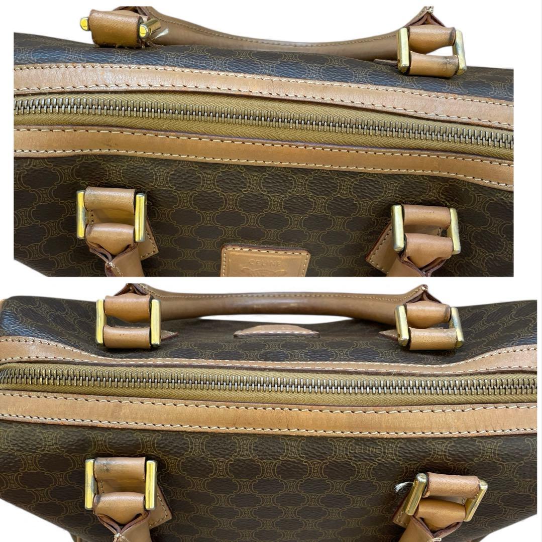 【最終価格‼️】セリーヌ ミニボストン ハンドバッグ 2way マカダム ブラウン