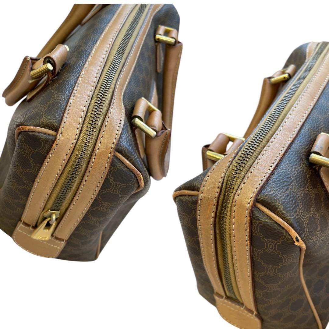 【最終価格‼️】セリーヌ ミニボストン ハンドバッグ 2way マカダム ブラウン