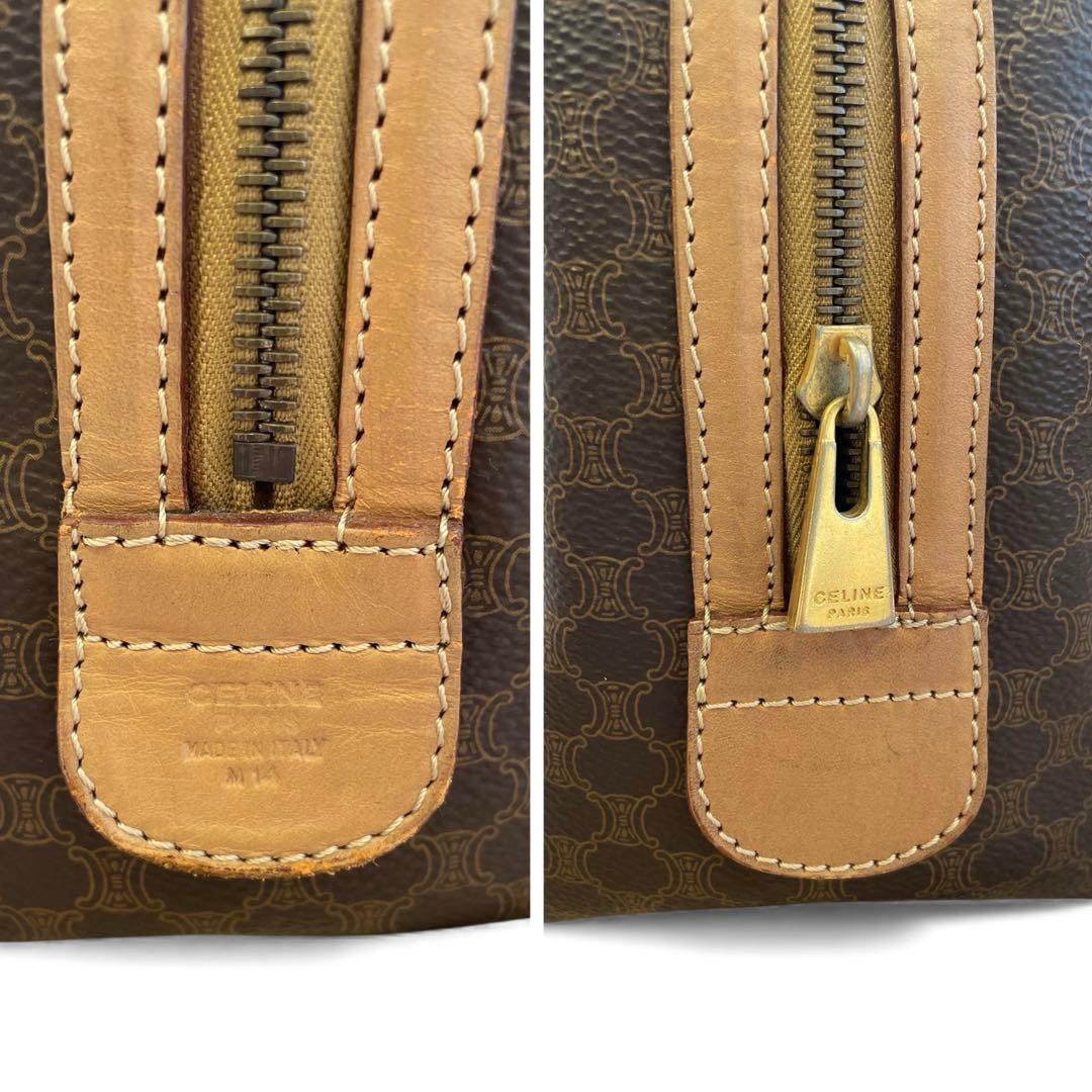 【最終価格‼️】セリーヌ ミニボストン ハンドバッグ 2way マカダム ブラウン