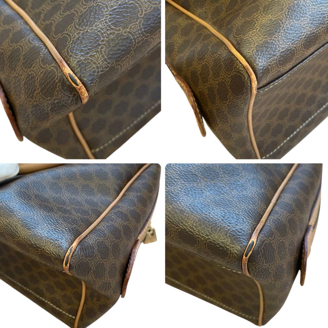 【最終価格‼️】セリーヌ ミニボストン ハンドバッグ 2way マカダム ブラウン