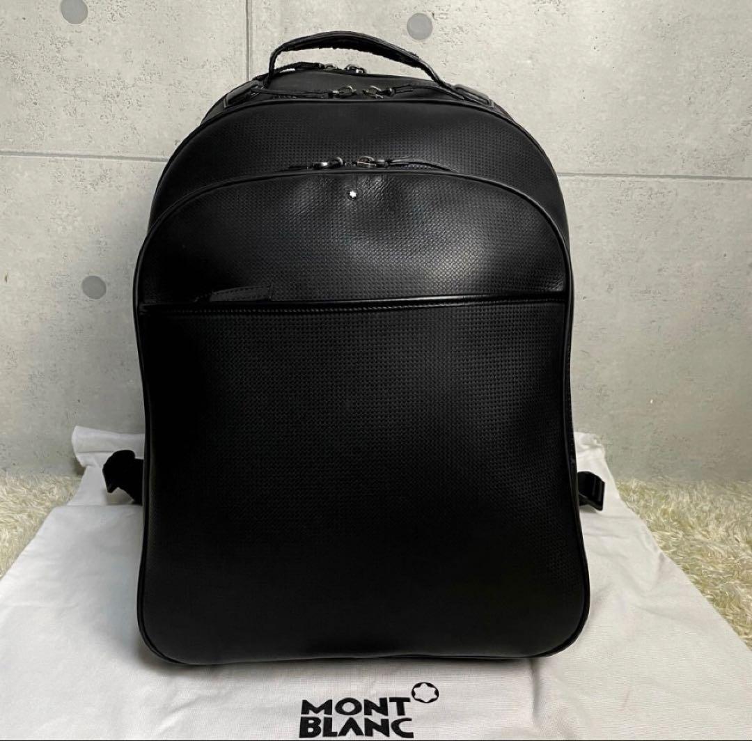 [早い者勝ち、激レア] 明日戻しますMONTBLANCイタリア製オールレザー 黒