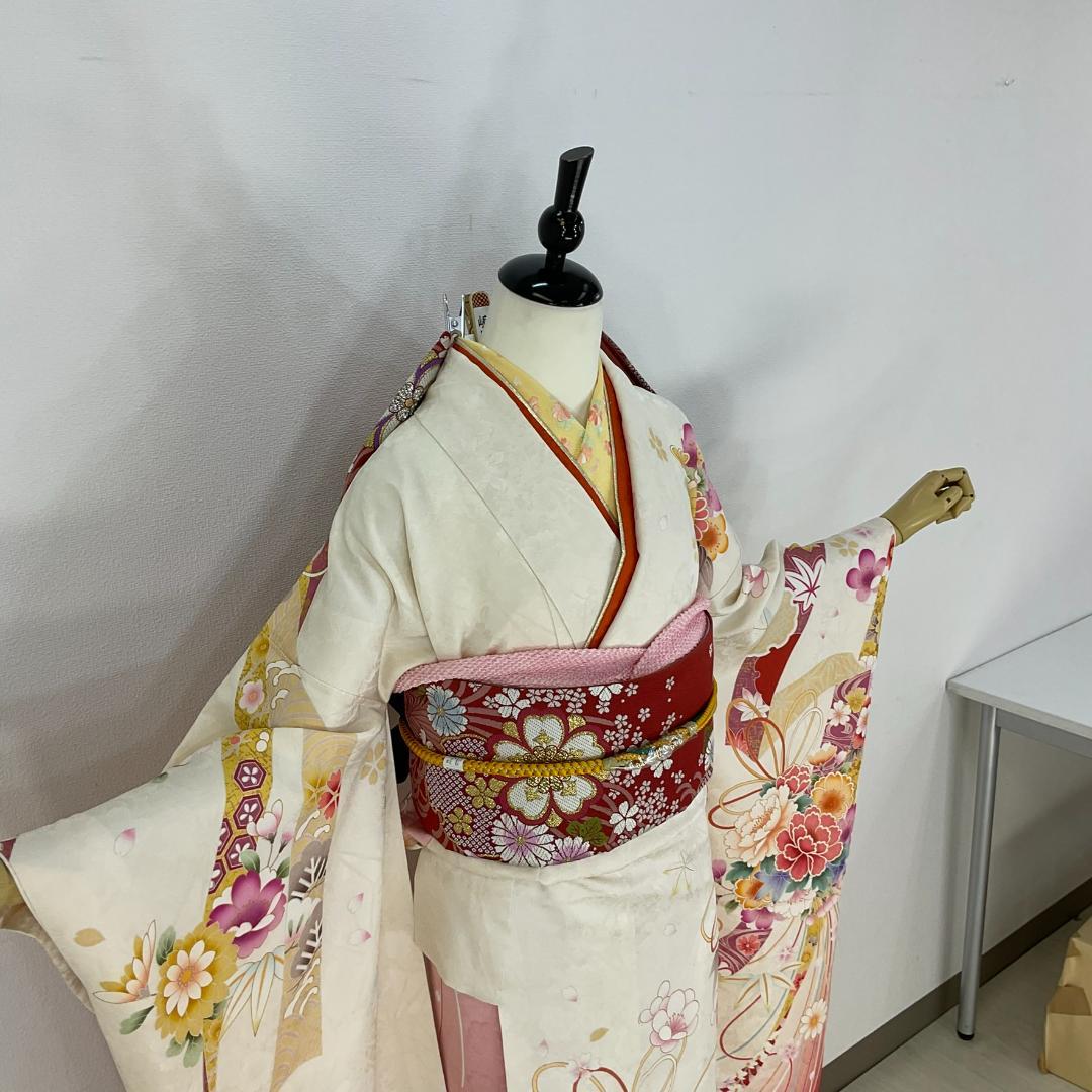 cocco☆プロフ必読　お振袖フルセット　7点セット　正絹　美品