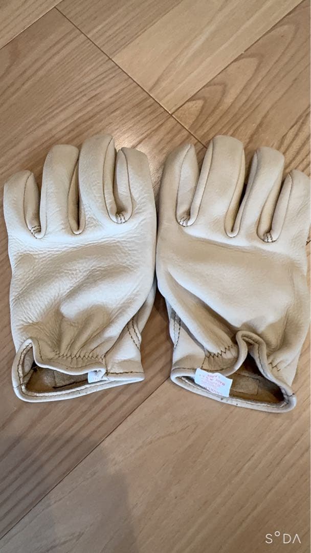 ウエストライド　ベージュ レザー手袋 Lサイズ