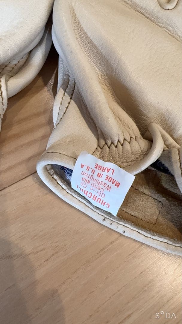 ウエストライド　ベージュ レザー手袋 Lサイズ