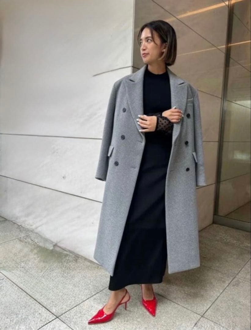 美品　エストネーション　ESTNATION ビッグチェスターダブルコート