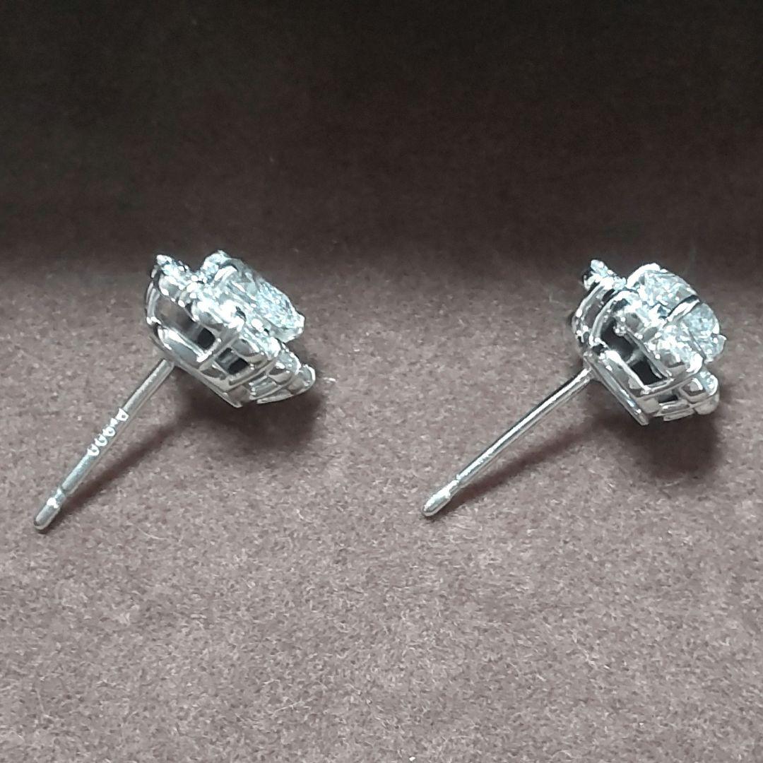 Marry　天然ダイヤモンド　ハートシェイプ　ピアス　pt900