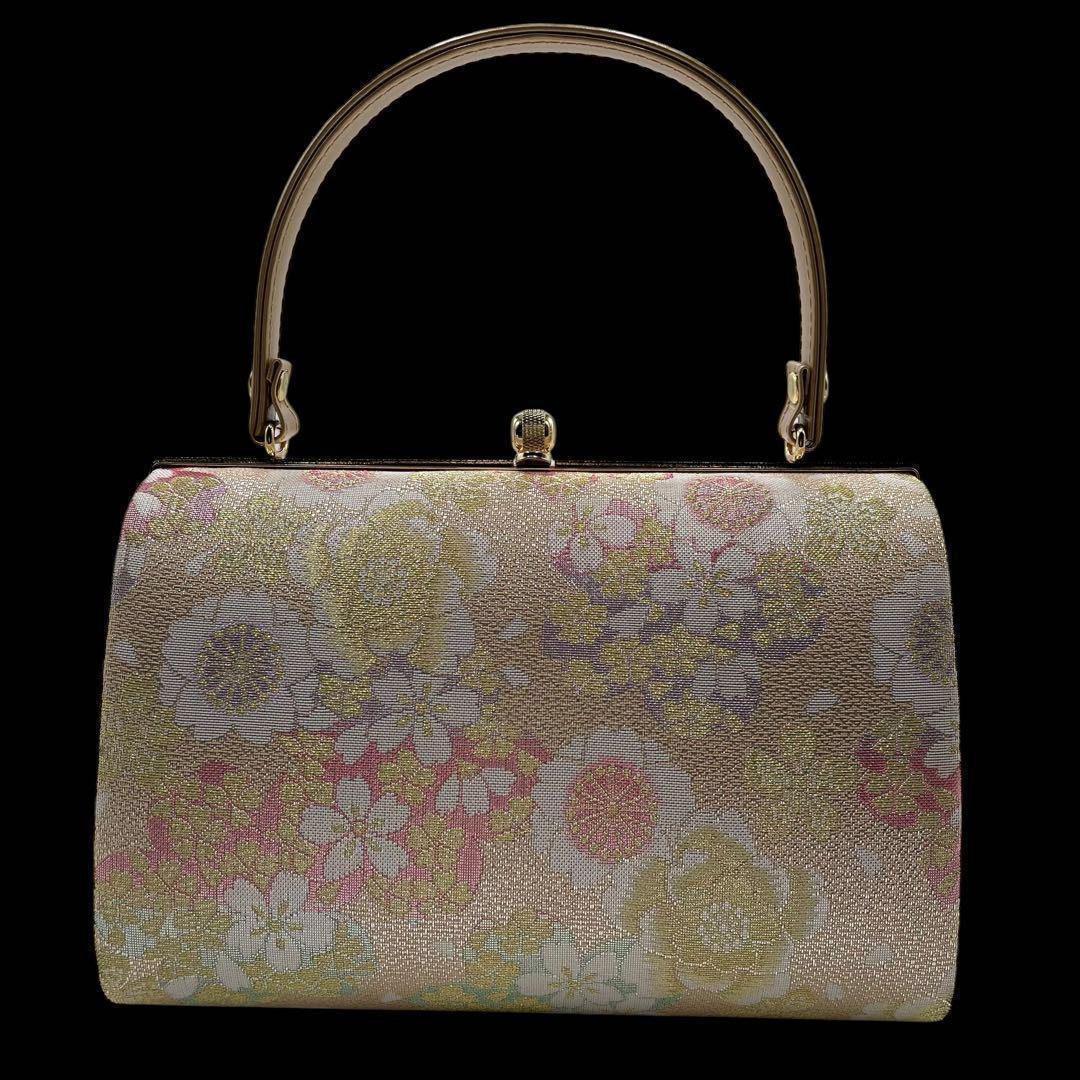 美品✨バッグ草履セット✨ゴールド　桜文様　和装着物用✨フォーマル　成人式