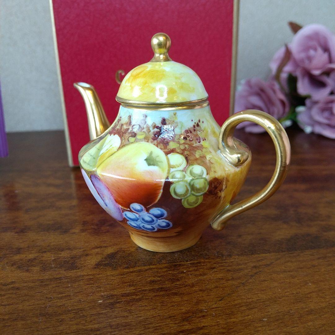 英国 Caverswall 手描きミニチュアティーポット