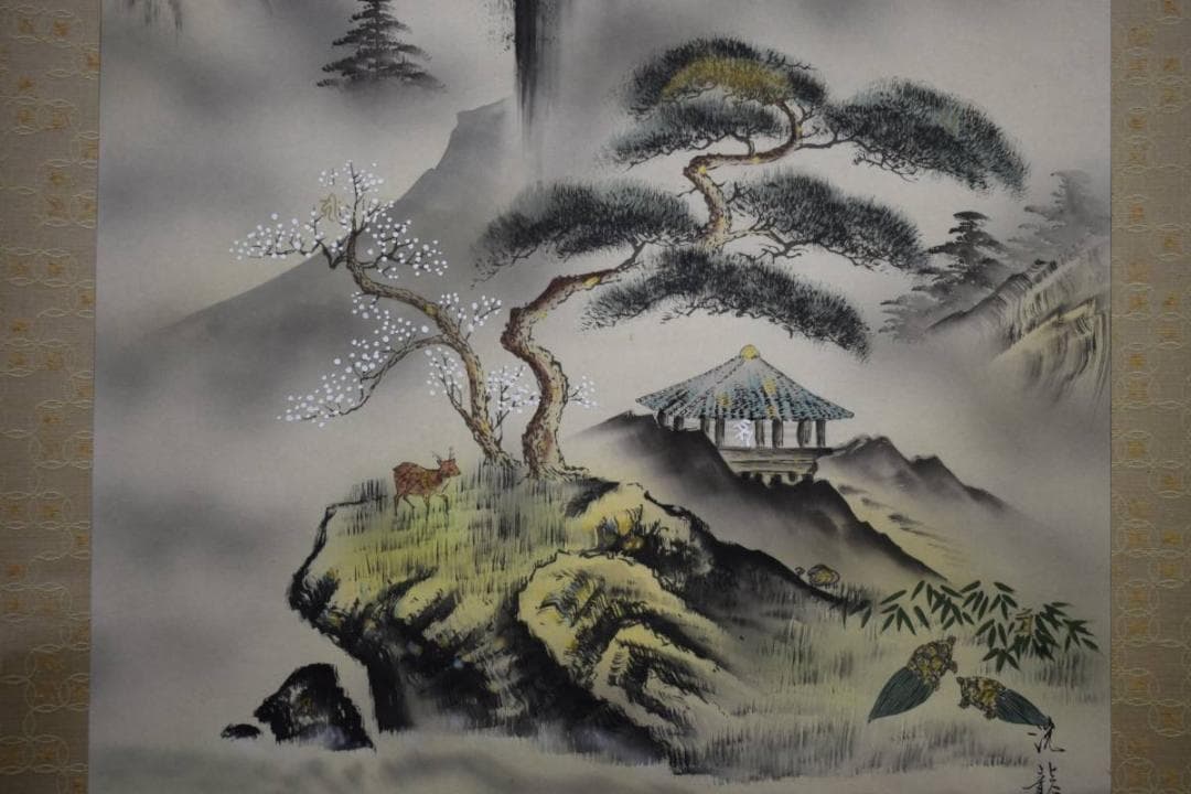 真作/南洸龍/十二神将御家守護軸/桐題箱付/布袋屋掛軸HD-991