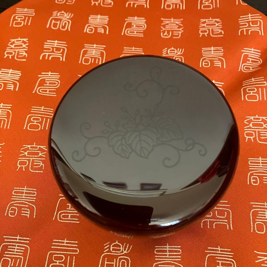 茶道具　溜塗桐唐草蒔絵 平棗 能作　共箱