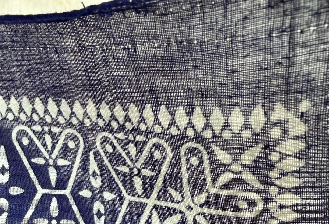 クロス柄 オリジナル ネイビー 紺 RN14193 ビンテージバンダナ 1606