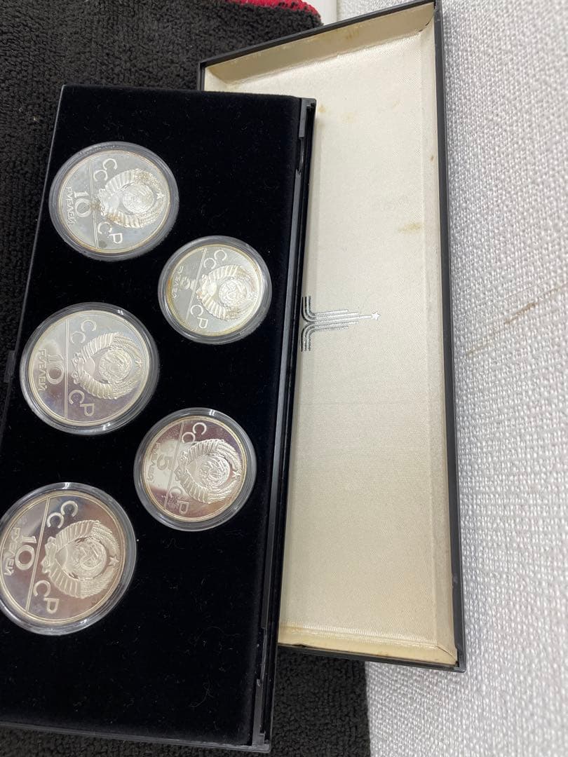 コ*ニ様 モスクワオリンピック 銀貨5枚セット　1980年