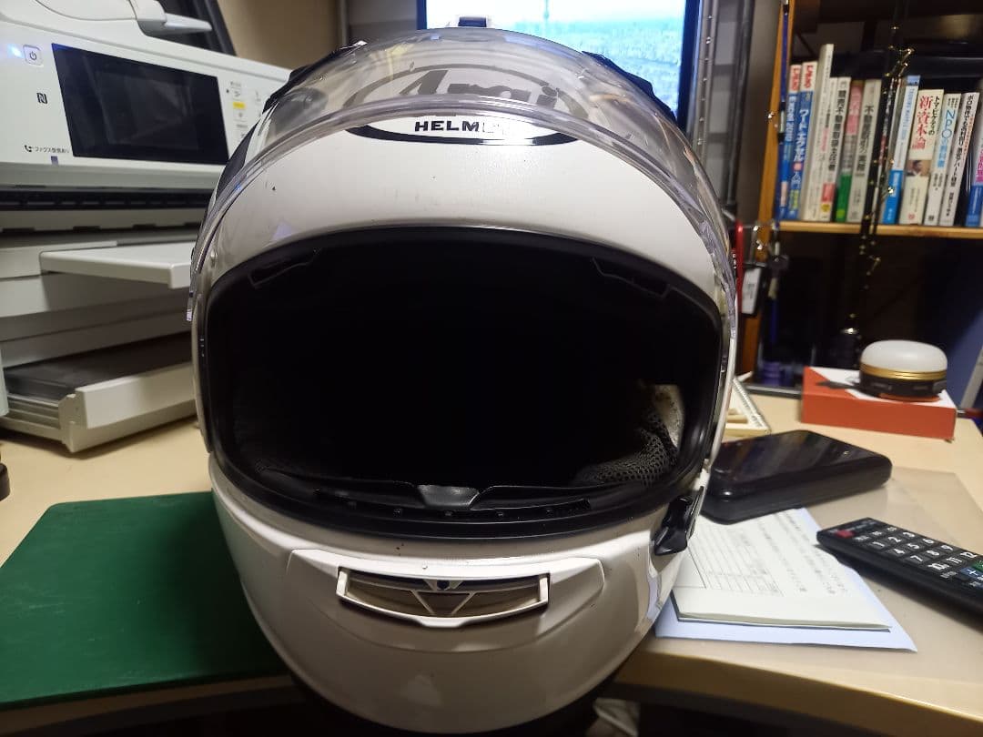 アライ　RX-7X　パールホワイト　サイズ65-66㎝ 純正スポイラー装着