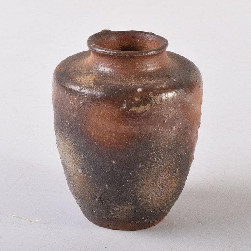 茶道具　備前焼　小西陶古作　茶入　仕覆付　共箱　V　7998