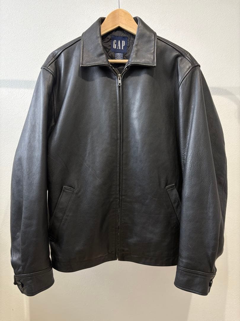 90s OLD GAP LEATHER BLOUSON JACKET S 中綿