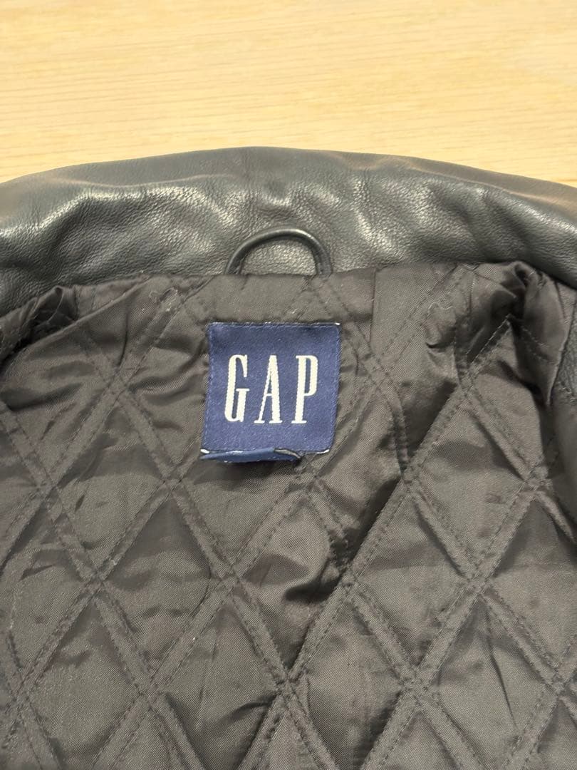 90s OLD GAP LEATHER BLOUSON JACKET S 中綿