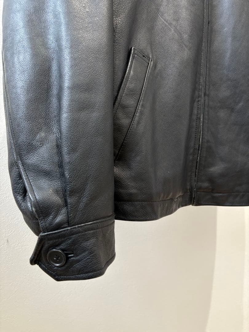 90s OLD GAP LEATHER BLOUSON JACKET S 中綿