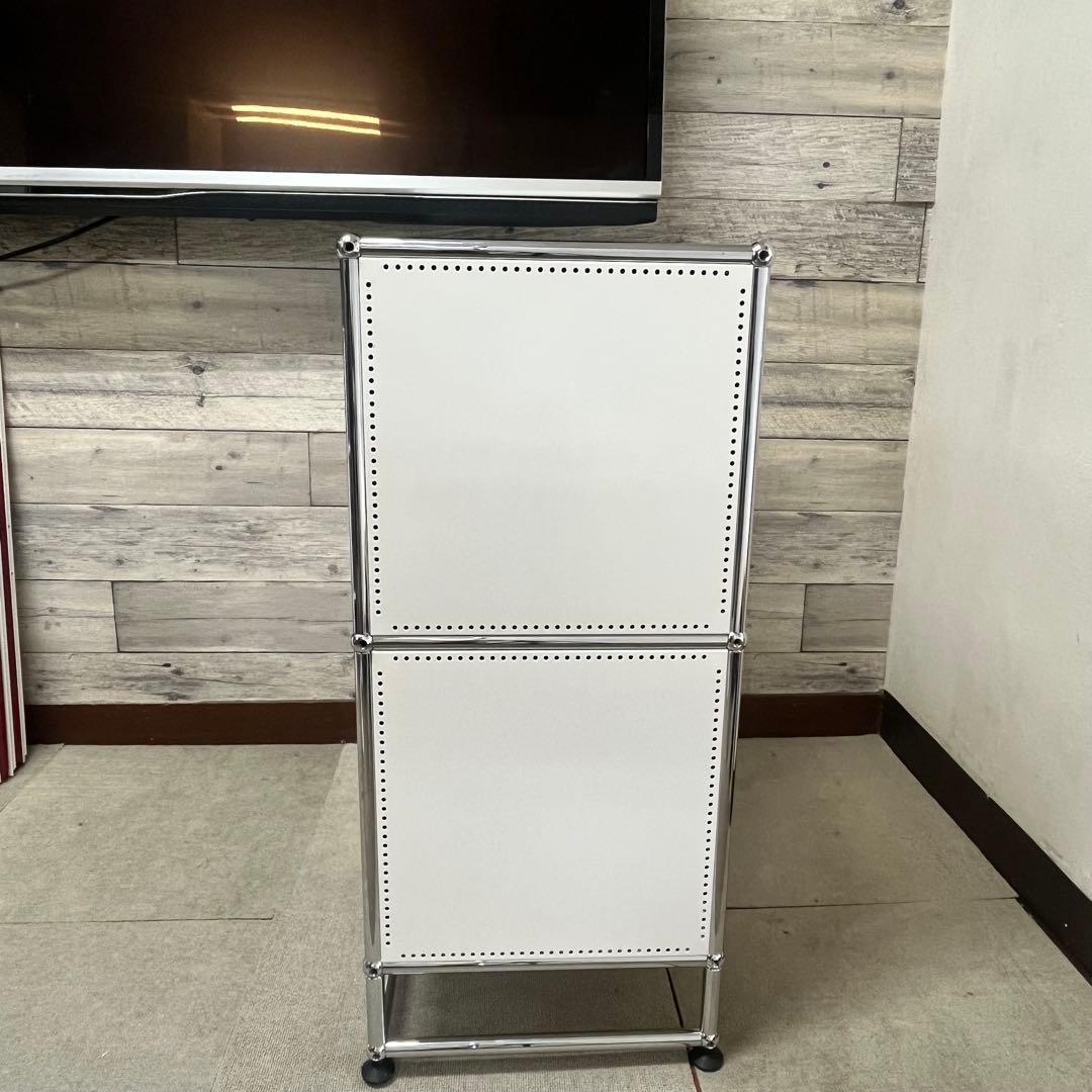 ★カルピス ★USMハラー １列３段 鍵付キャビDD/DD 色：白