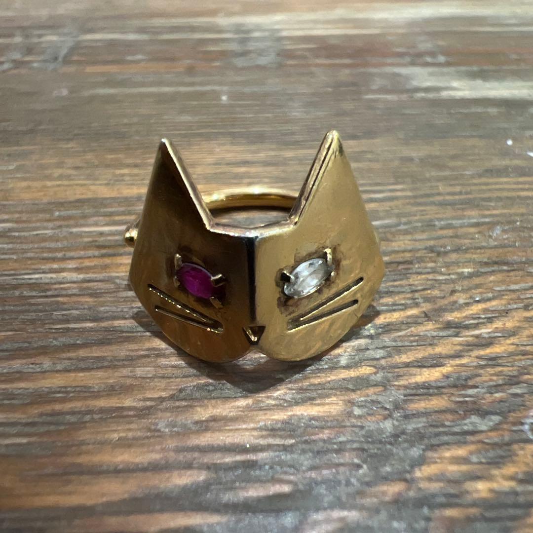 ete ネコチャンリング silver925 ゴールド