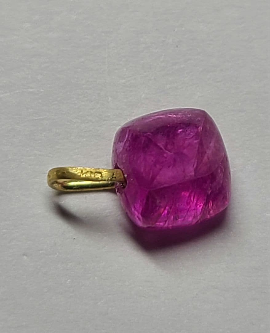 鮮やかなフューシャピンク!!★アヤナスピネル18金ペンダントトップ★