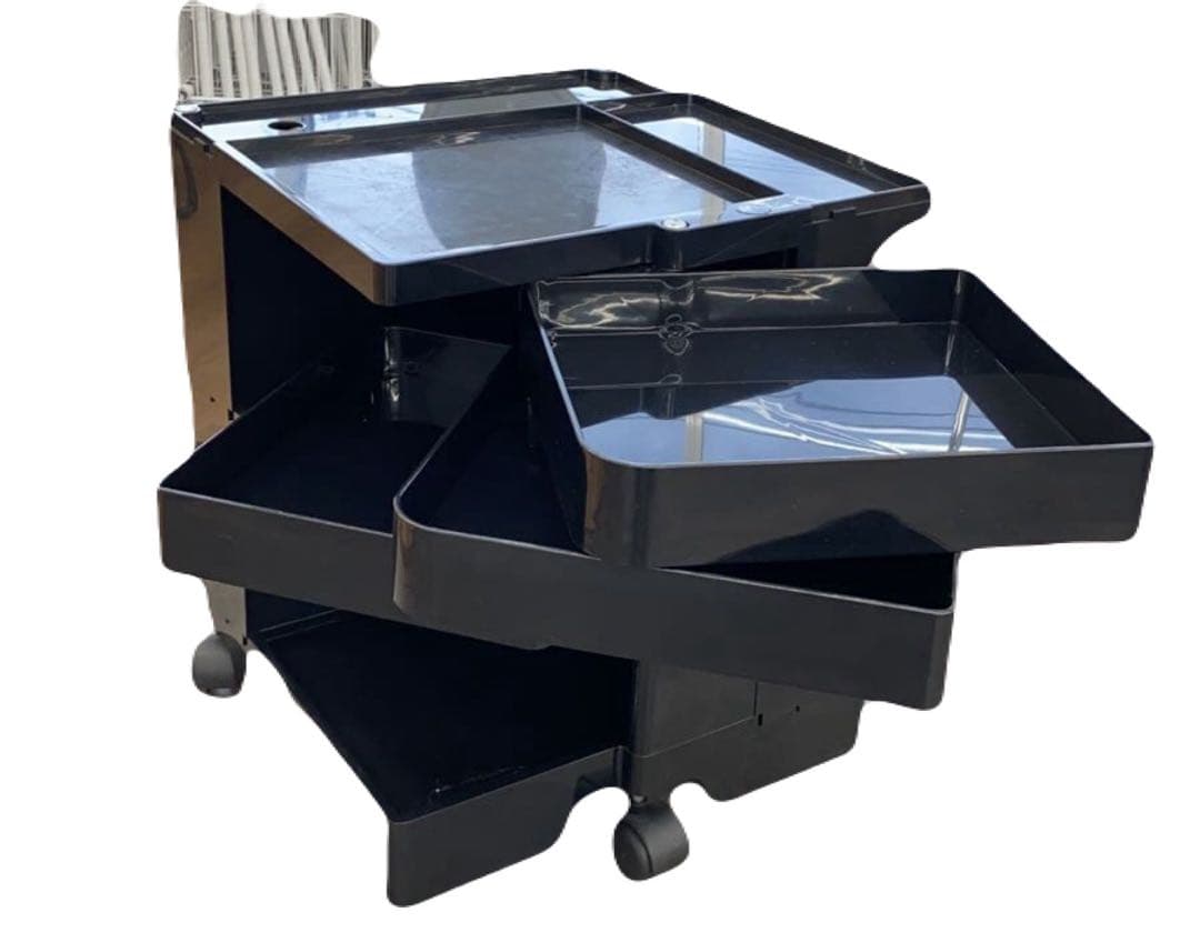 B-LINE ボビーワゴン 2段3トレイ ブラック