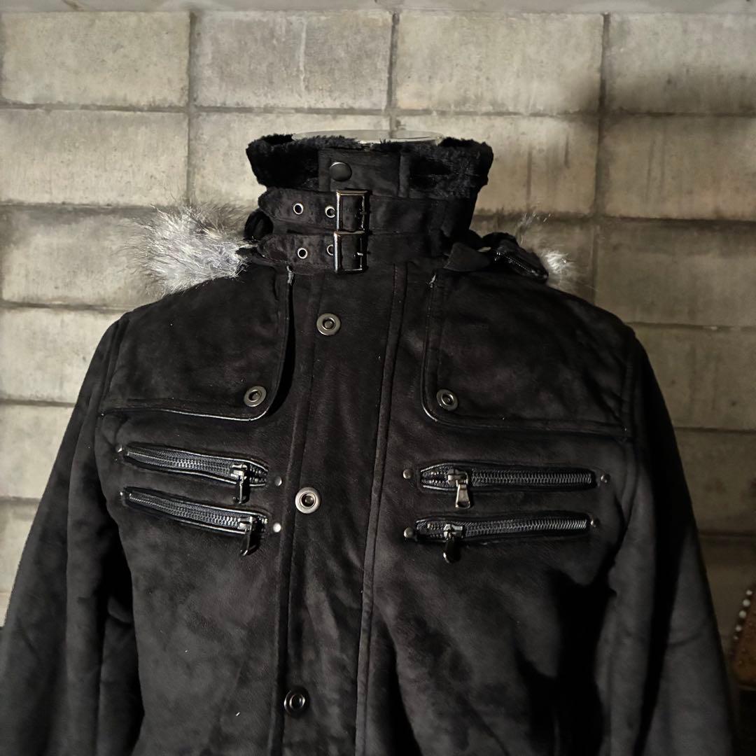 ダークコア　ギミック　平成　お兄系　ジャケット　モッズコート　グランジ　ファー