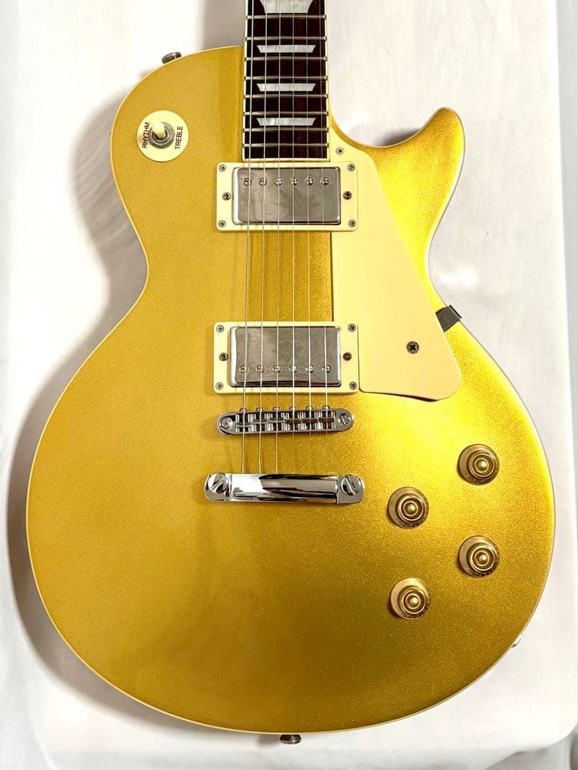 【新品弦張替済】Blitz レスポール Leopard ゴールドトップ