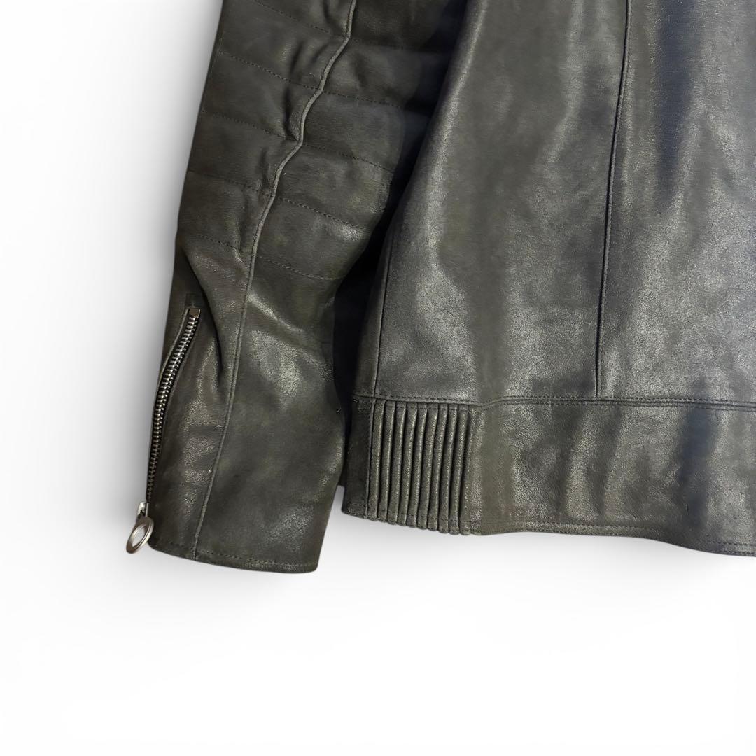 G-STAR RAW ジースター ロウ レザー シングルライダース キルティング