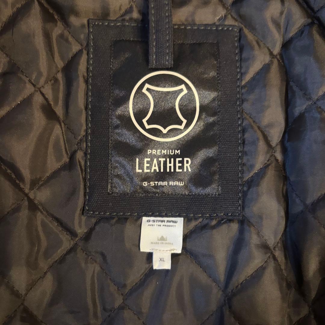 G-STAR RAW ジースター ロウ レザー シングルライダース キルティング