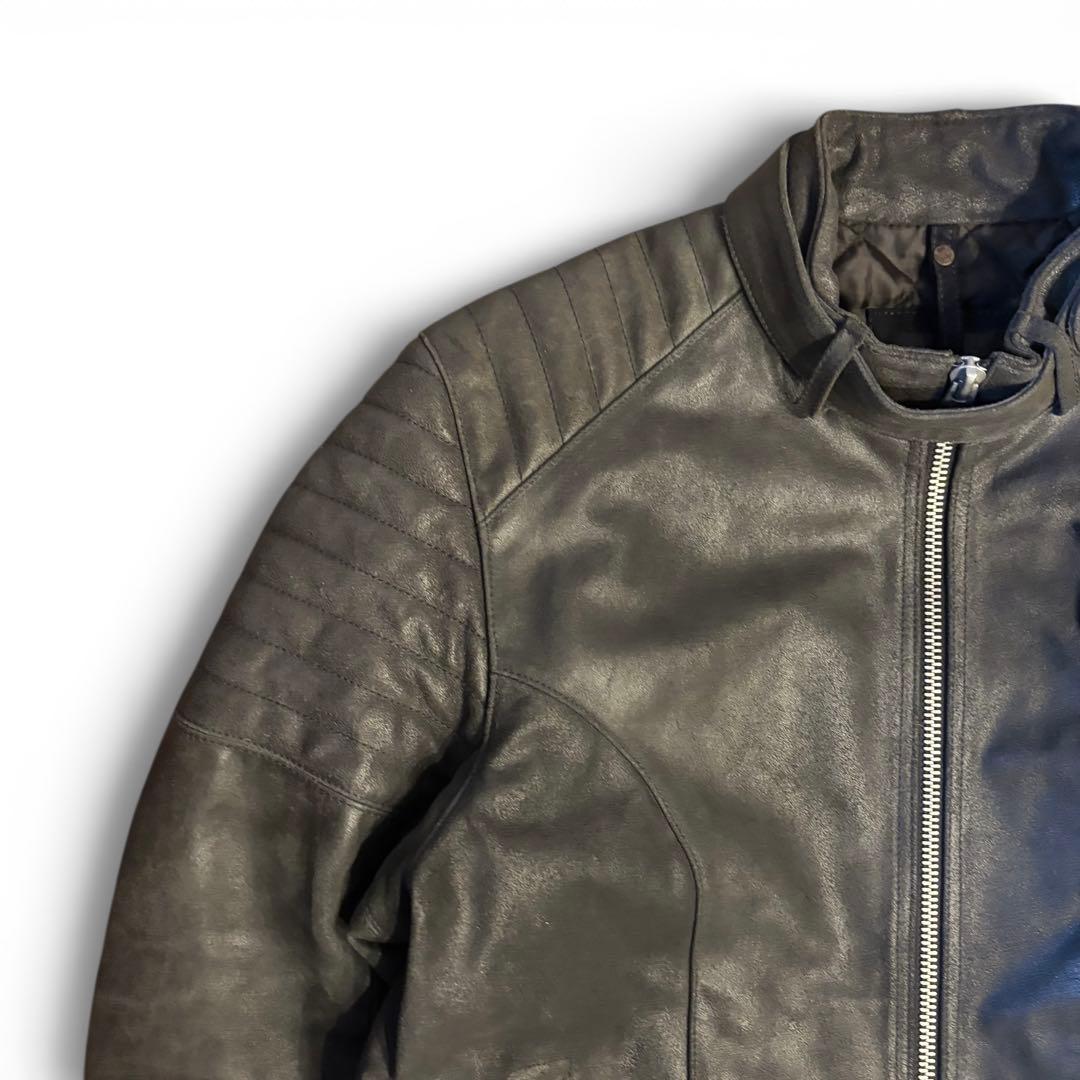 G-STAR RAW ジースター ロウ レザー シングルライダース キルティング