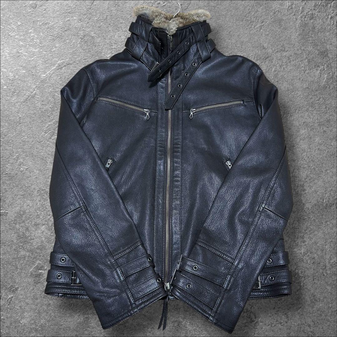 y2k japanese label Haruf ゴートレザー レザージャケット