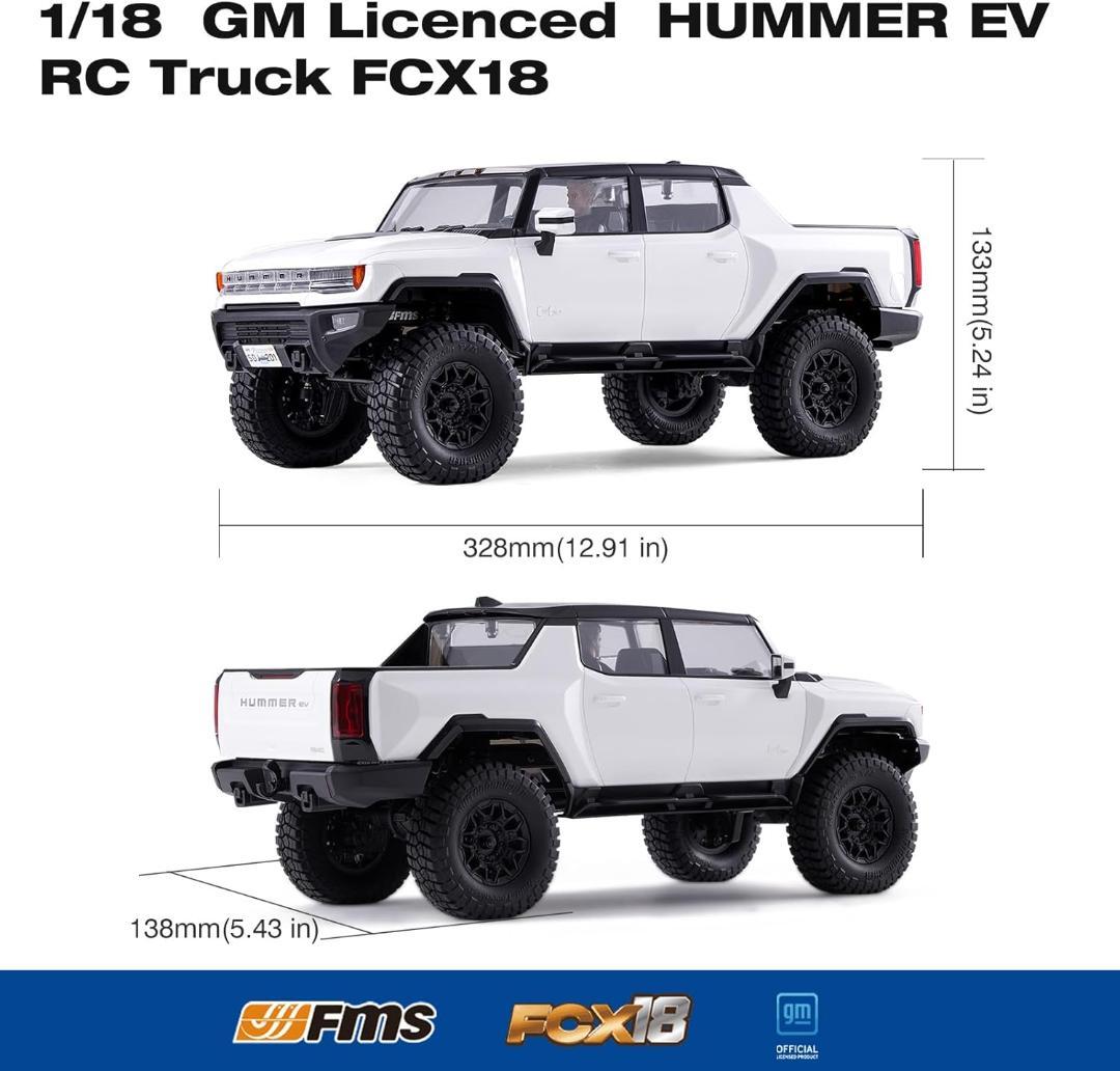 【新品】FMS 1:18 FCX18 Hummer EV ピックアップトラック
