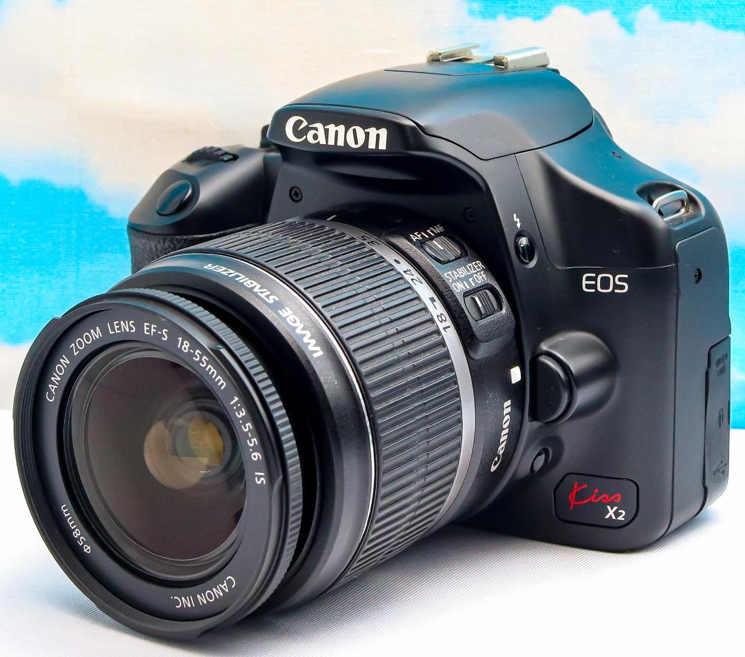 キャノン Canon Kiss x2⭐️カンタン操作⭐️スマホに転送⭐️一眼レフ