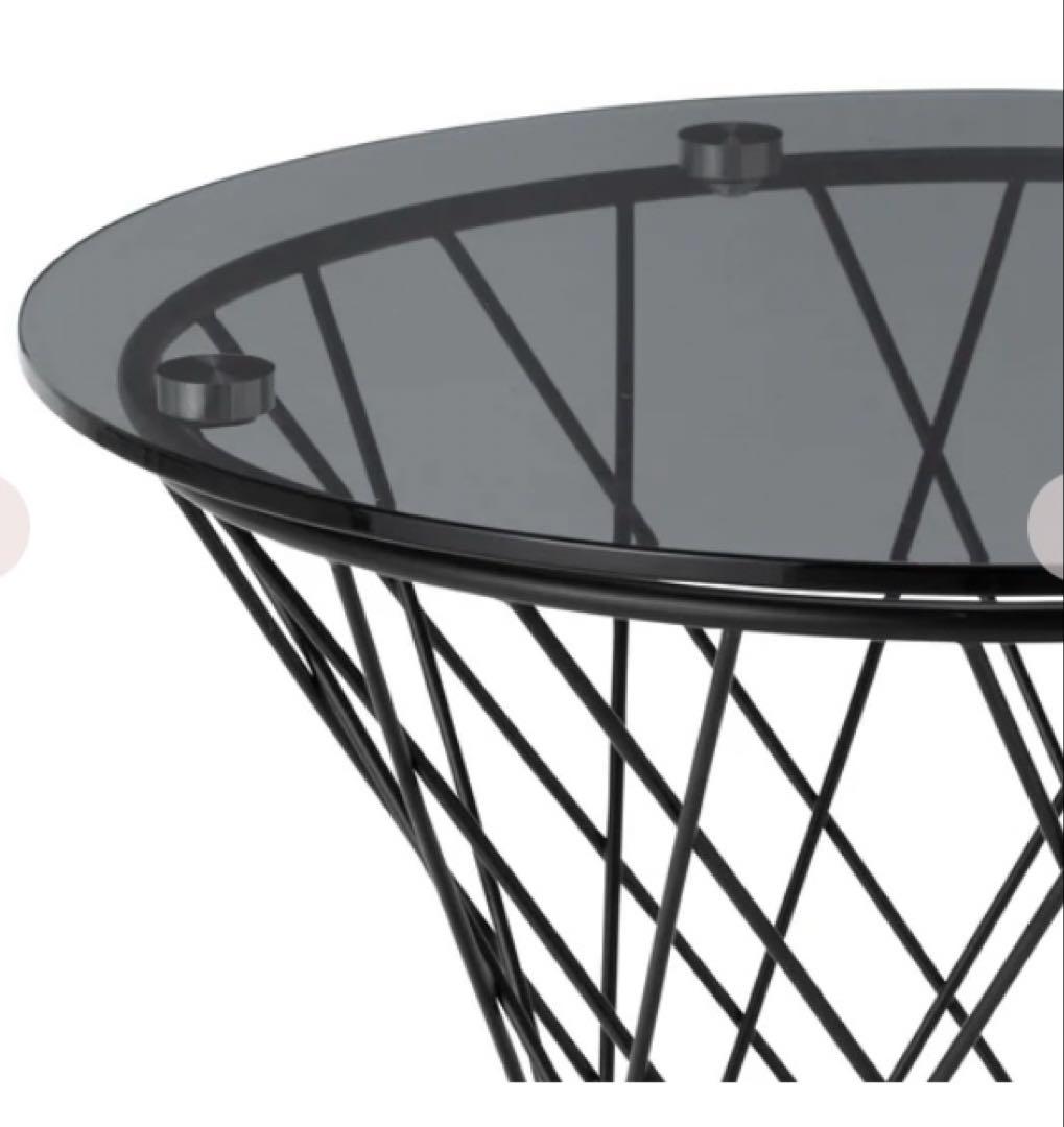 マーリア サイドテーブル ブラック×ブラック φ500