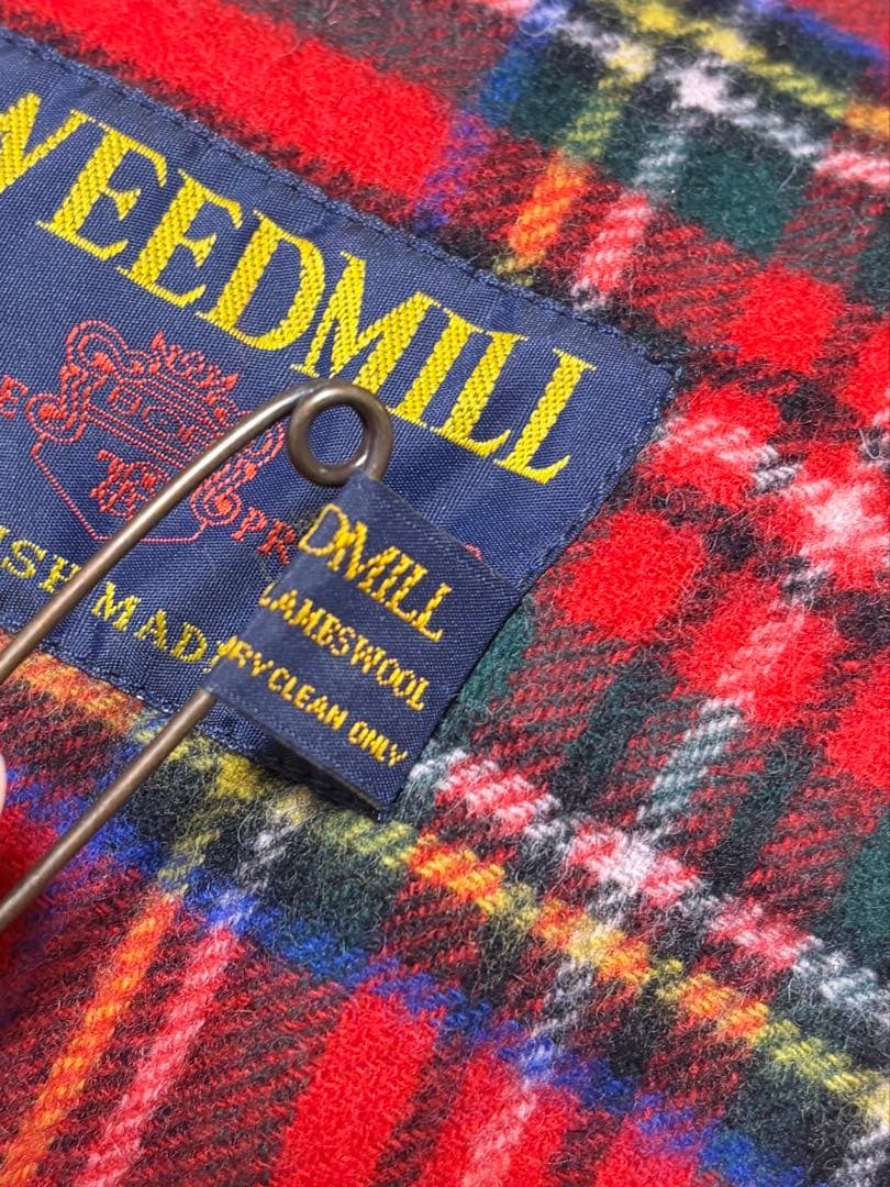 美品　TWEEDMILL 大判サイズストール　ラムウール　大人気カラー赤