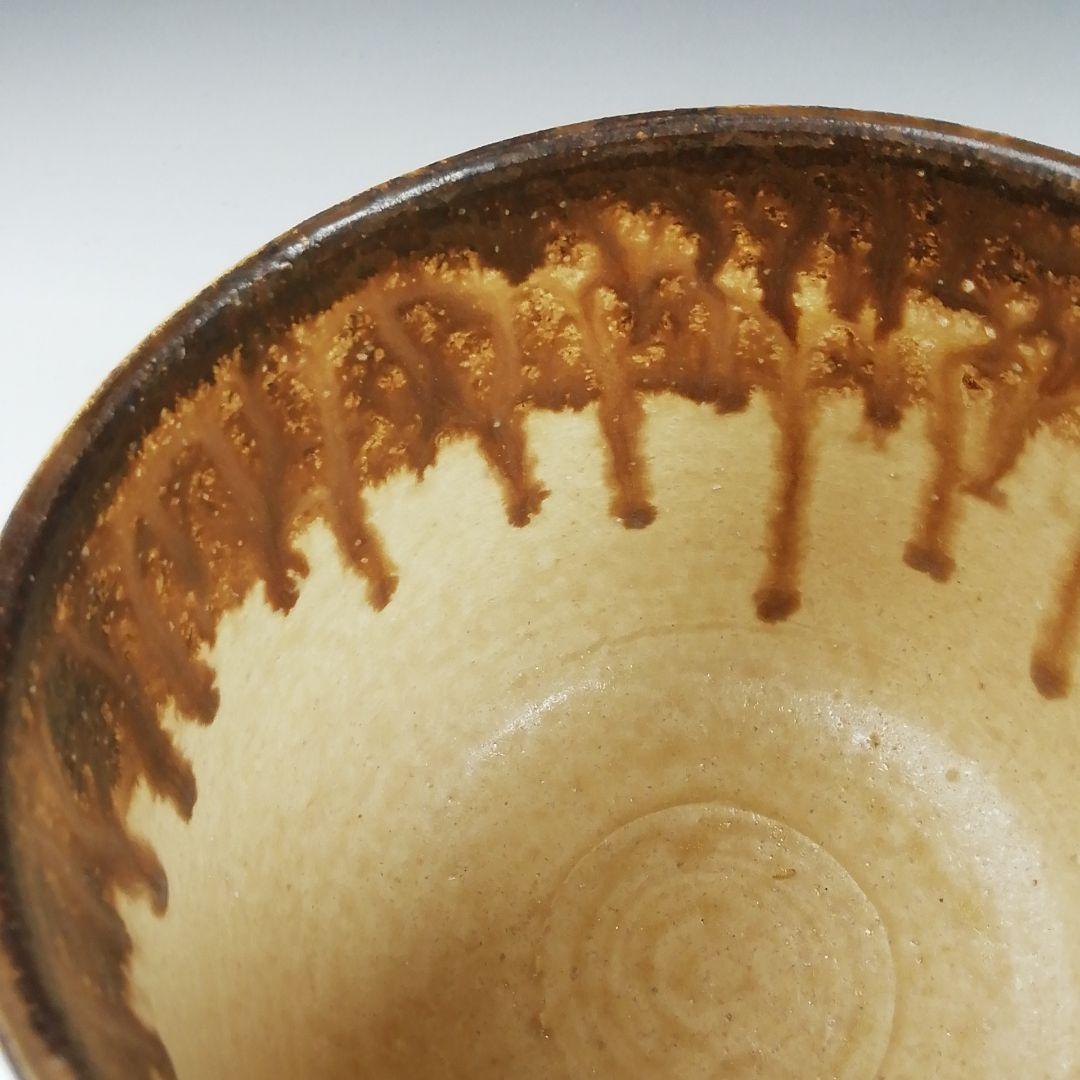 Ｓ９１１　茶碗　『鉄刷毛目　筒茶碗』『叶光夫 造』　共箱　抹茶碗　茶道具