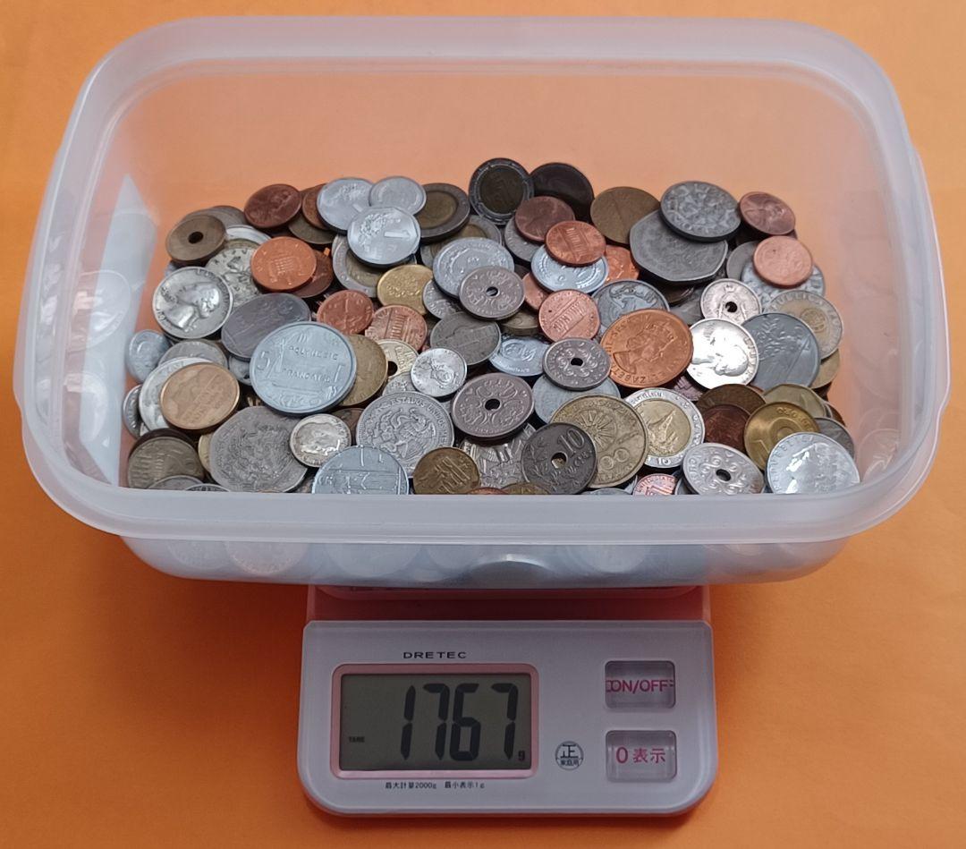 重さ約1.7kg分の海外(外国)硬貨