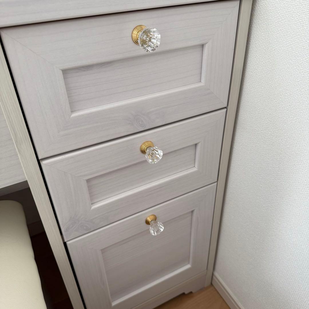 デスクのみ☆一台二役のドレッサーデスク完成品　椅子别売り