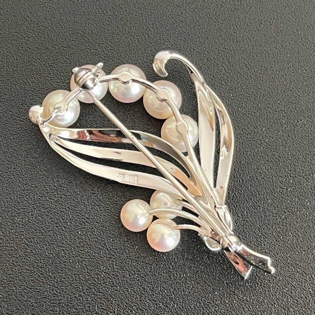◆美品◆ MIKIMOTO ミキモト 真珠 パール ブローチ 8珠 ケース付き