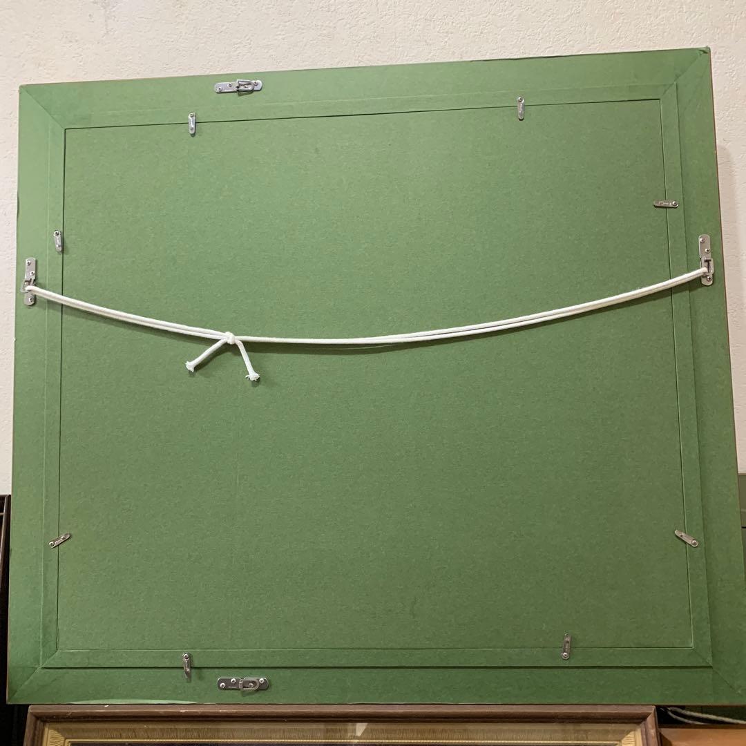 絵画　油彩肉筆画　海外作家『イタリア港風景』F10 高級額装