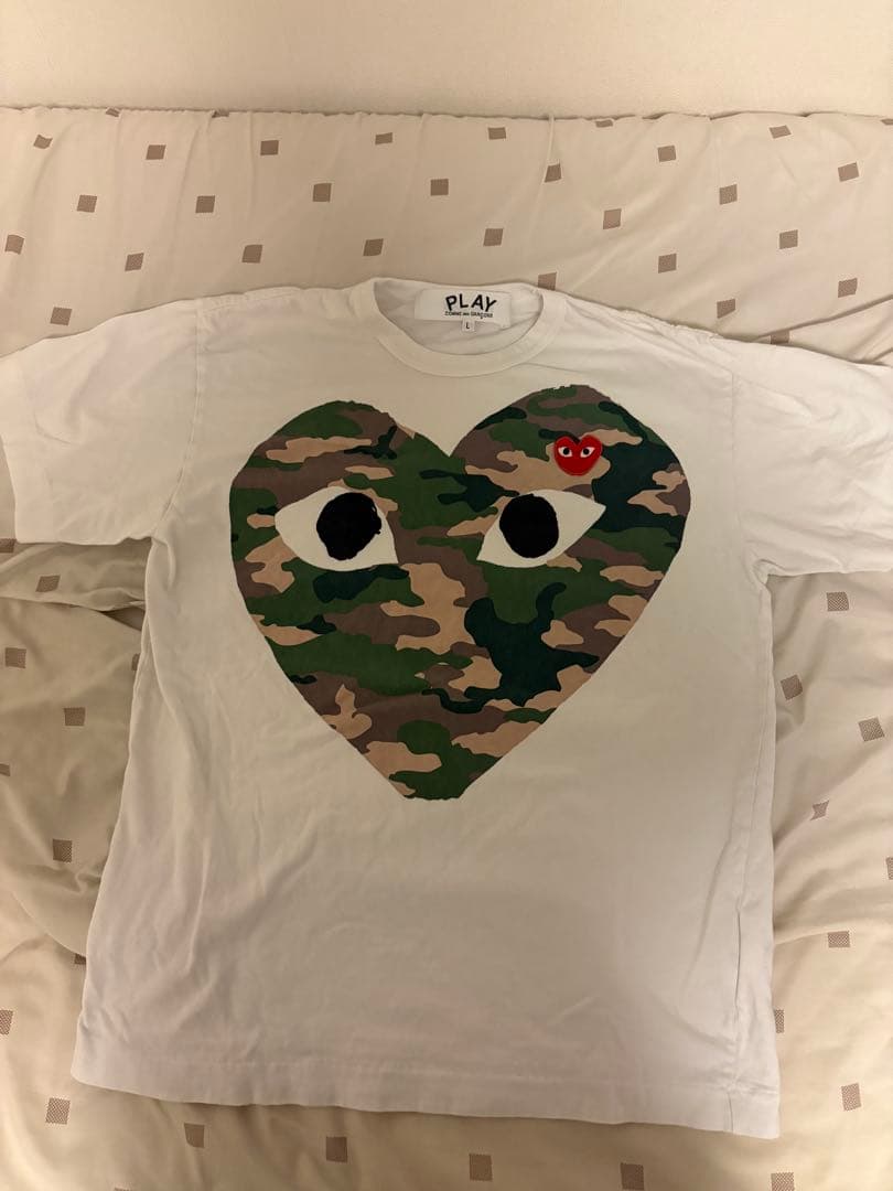 PLAY COMME des GARÇONS カモフラージュハート Tシャツ L