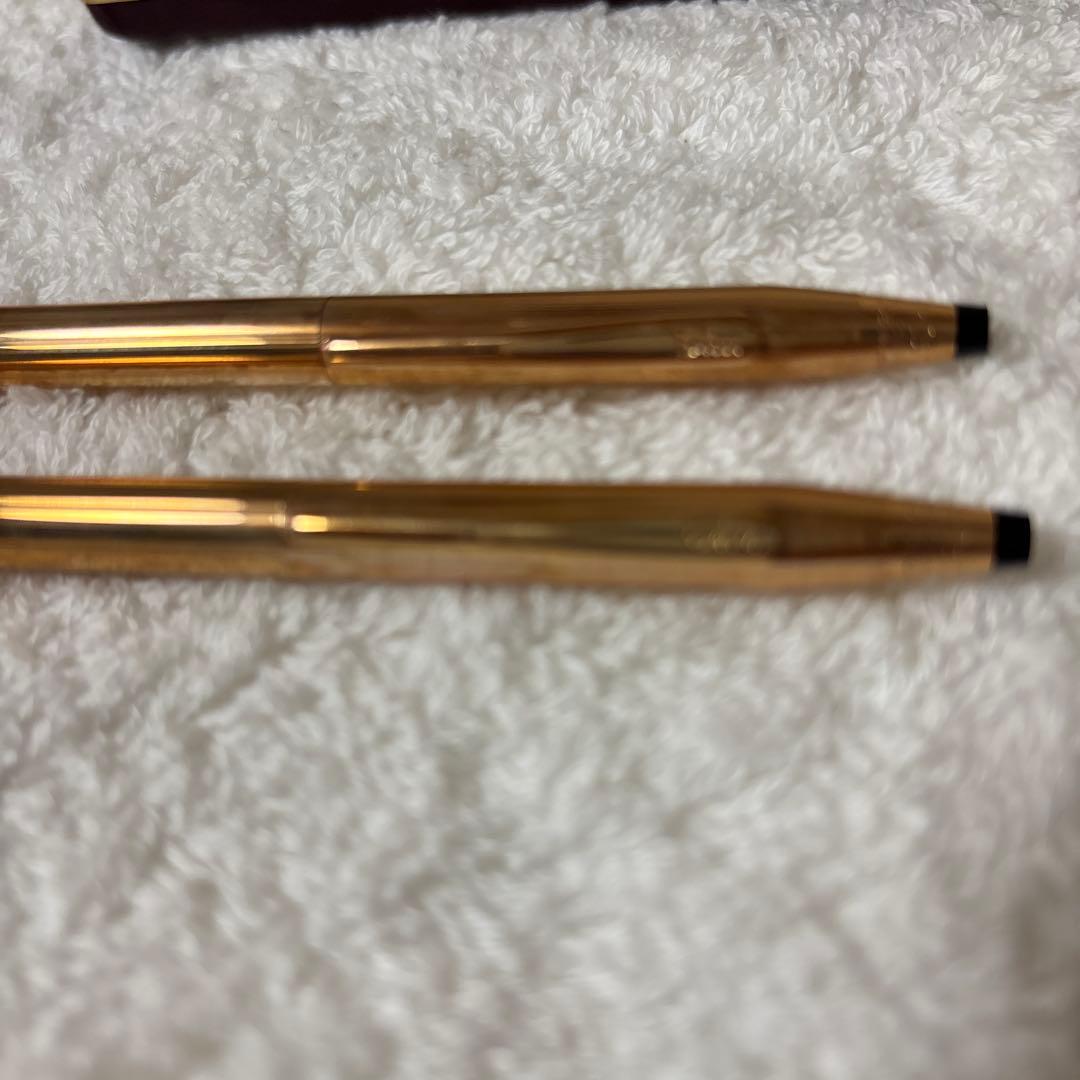 CROSS ボールペン、シャープペンシルセット ゴールド 2本