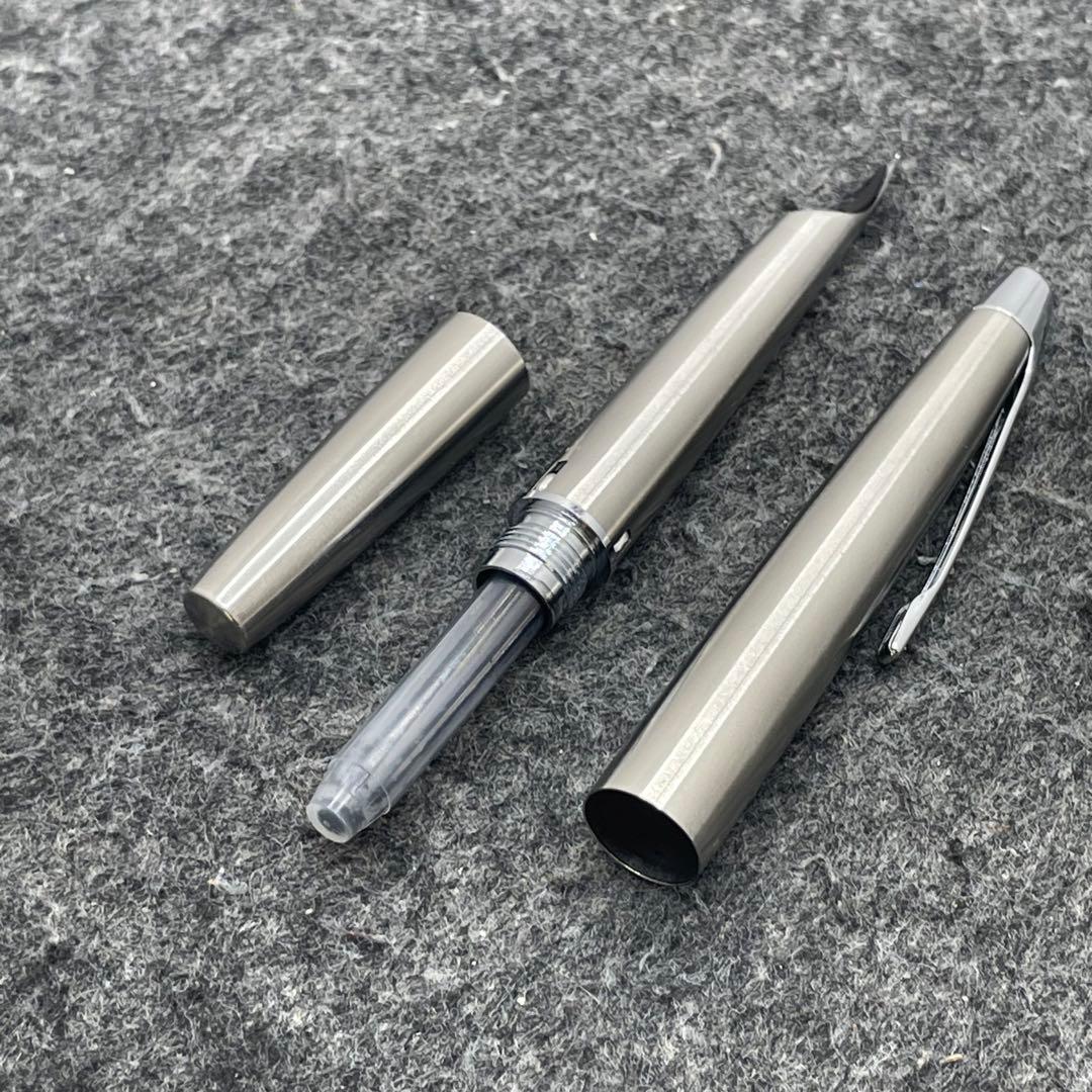 PE833□PILOT パイロット 万年筆 ミュー ステンレス 短軸