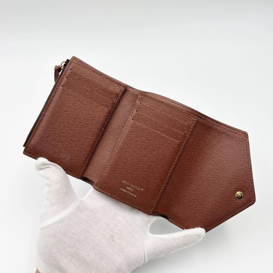 現行モデル★綺麗★ルイヴィトン モノグラム ヴィクトリーヌ 三つ折り財布