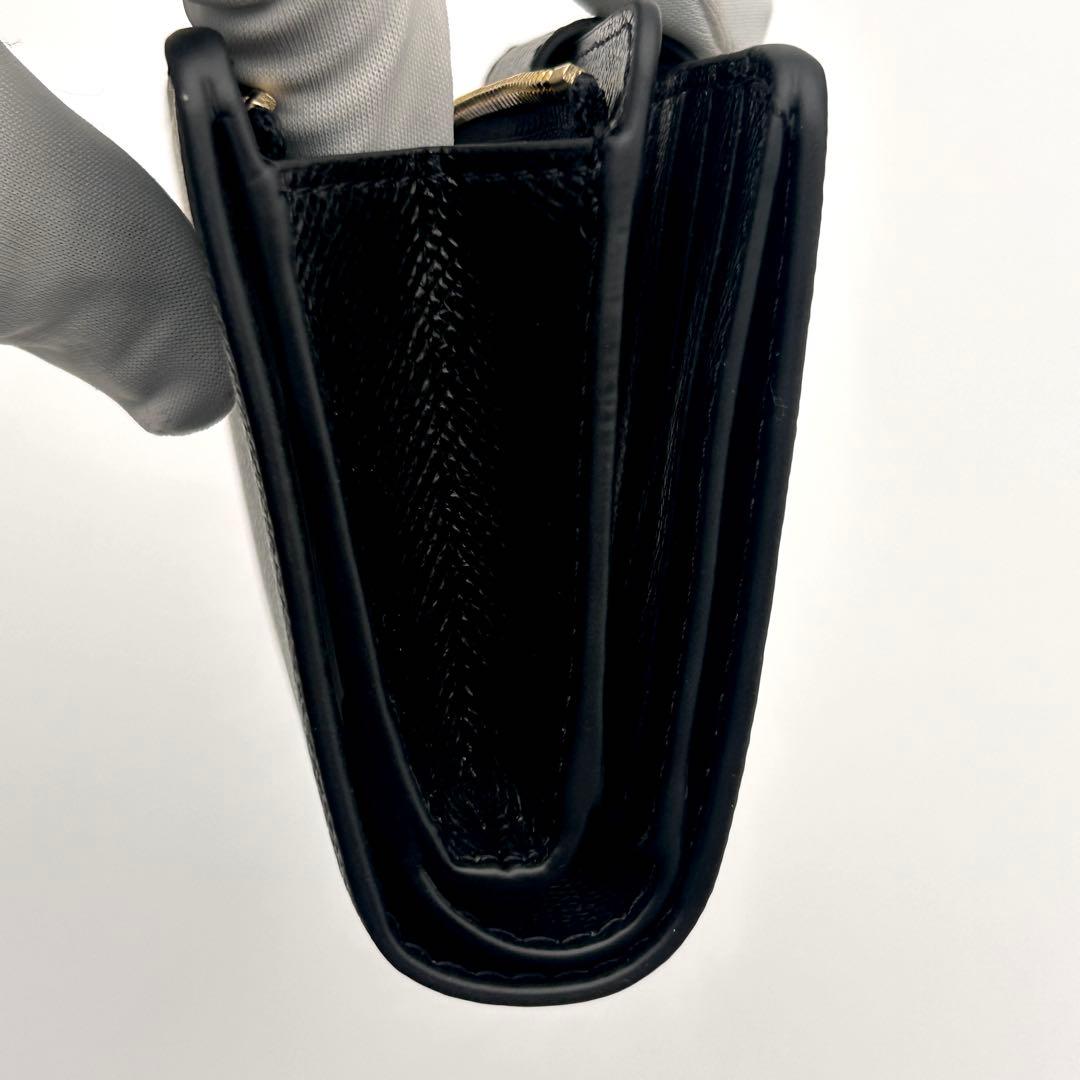 ✨極美品✨ COACH コーチ 二つ折り財布 ブラック レザー