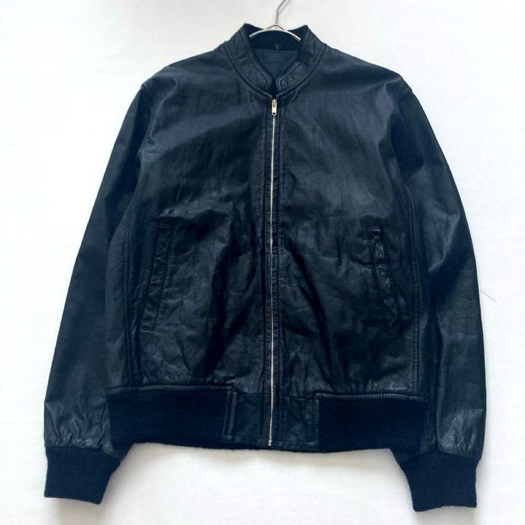 【hitsuji3】レザージャケット ライダース 黒 L 牛革 日本製
