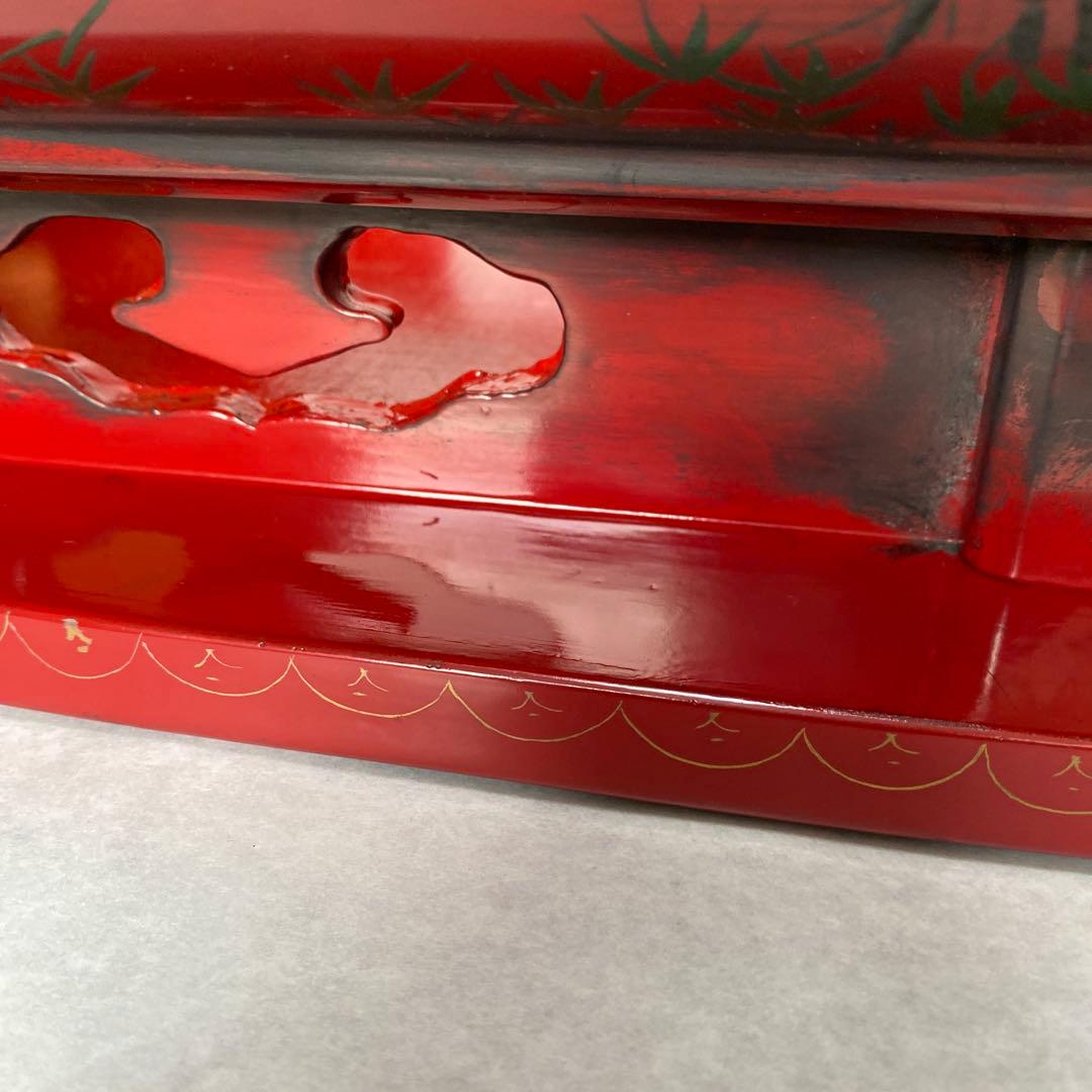 木製錆絵模様台　　　未使用