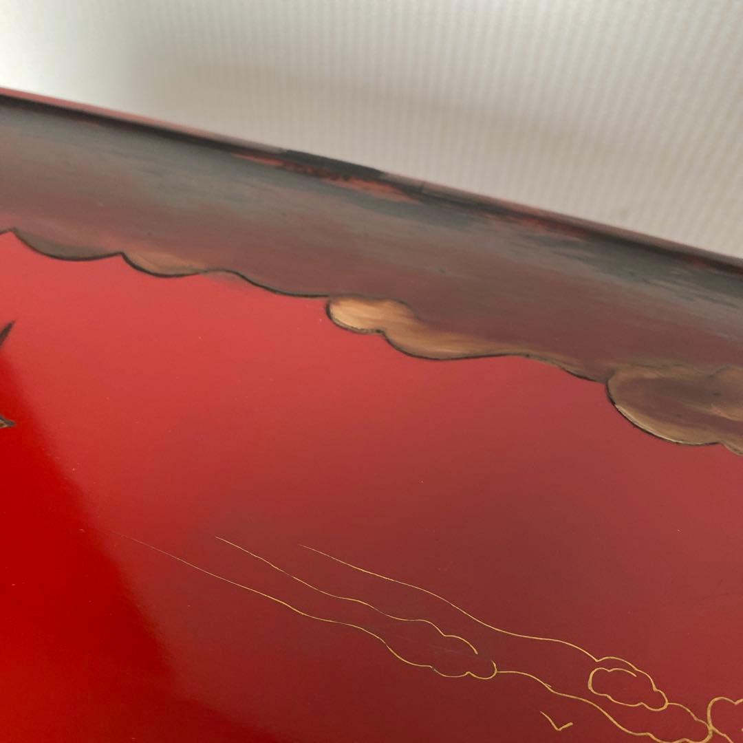 木製錆絵模様台　　　未使用